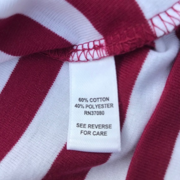 NWT CATO Maroon and White Striped Top Size XL - Picture 5 of 5
